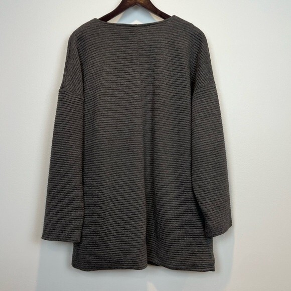 MINKPINK Take Care Biker Zip Jacket Ribbed Gray SZ Lg - Picture 10 of 11